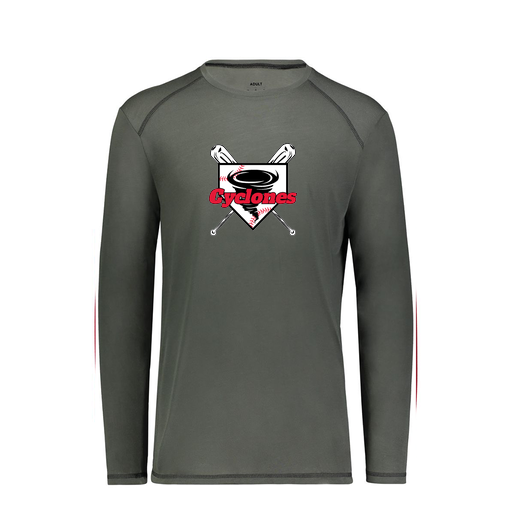 [6845.98D.S-LOGO1] Men's SoftTouch Long Sleeve (Adult S, Gray, Logo 1)
