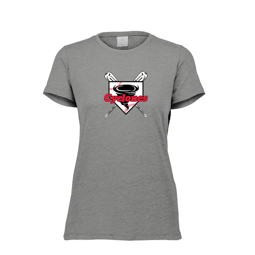 [FTSCUBGY-FAXS-LOGO1] Decker Women's Tri-Blend T-Shirt - Short Sleeve (Female Adult XS, Gray, Logo 1)