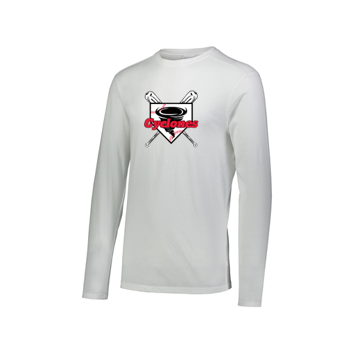 [FTLCUBWH-AXS-LOGO1] Decker Men's Tri-Blend T-Shirt - Long Sleeve (Adult XS, White, Logo 1)