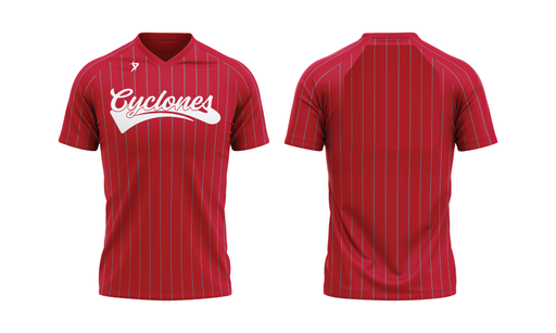 Clearwater Cyclones - Red V-Neck Jersey (COACH)